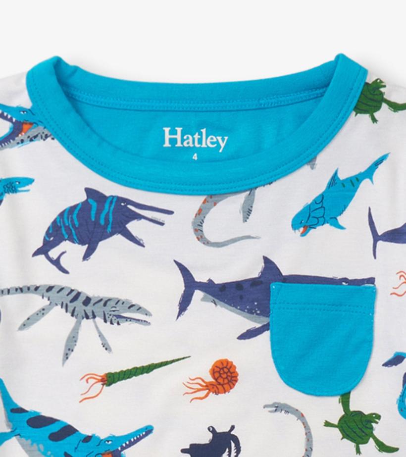 Boys Boys Prehistoric Marine Bamboo Pajama Set | Hatley Sleepwear