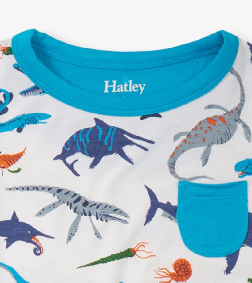 Boys Boys Prehistoric Marine Bamboo Short Pajama Set | Hatley Sleepwear