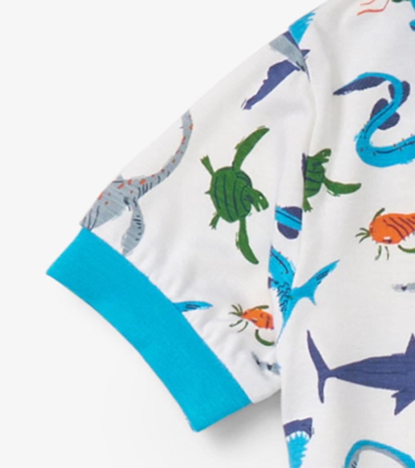 Boys Boys Prehistoric Marine Bamboo Short Pajama Set | Hatley Sleepwear