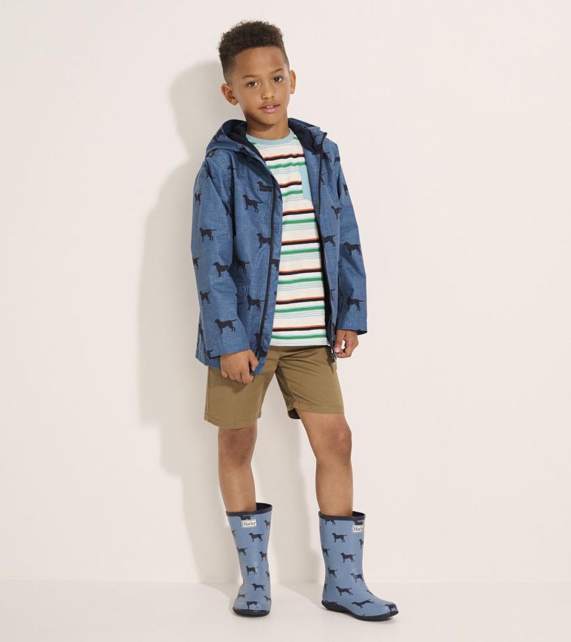 Boys Boys Preppy Dogs Zip-Up Lightweight Rain Jacket | Hatley Rainwear