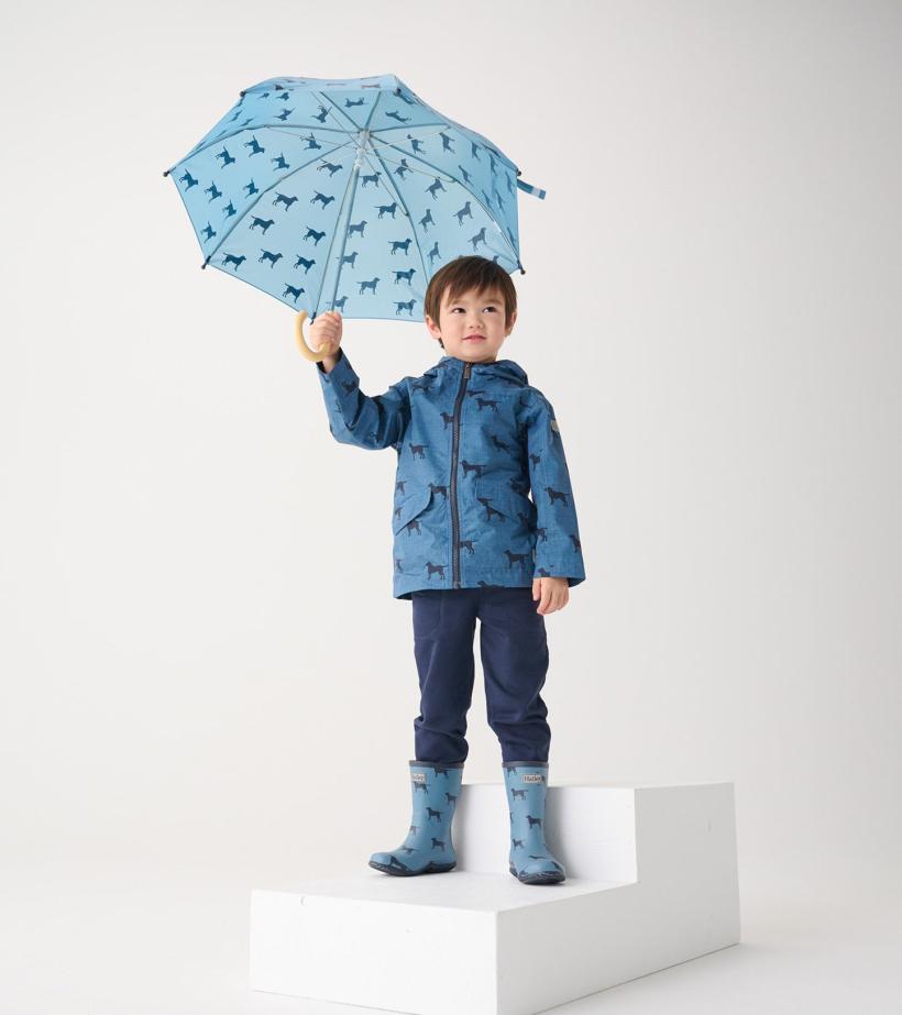 Boys Boys Preppy Dogs Zip-Up Lightweight Rain Jacket | Hatley Rainwear