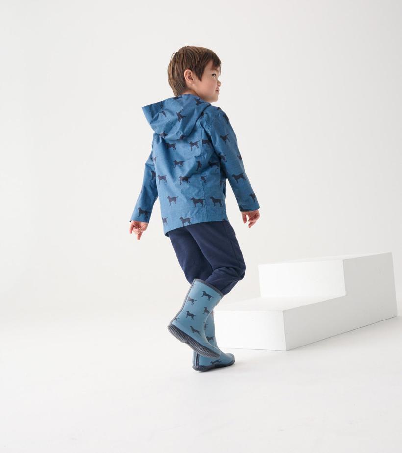 Boys Boys Preppy Dogs Zip-Up Lightweight Rain Jacket | Hatley Rainwear