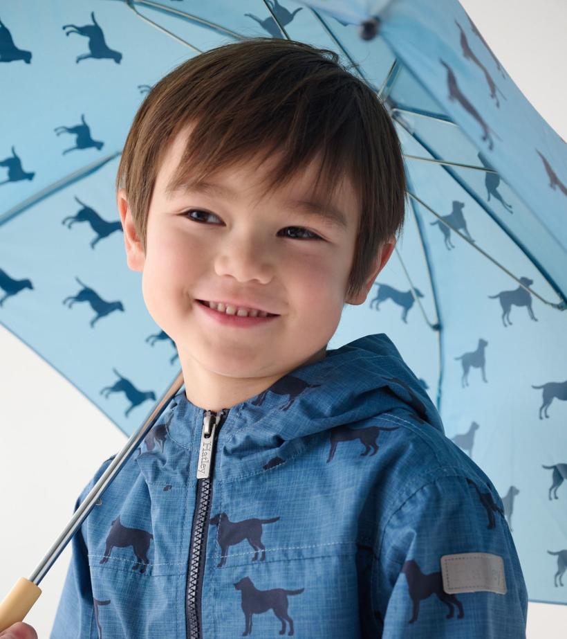 Boys Boys Preppy Dogs Zip-Up Lightweight Rain Jacket | Hatley Rainwear