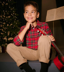Boys Boys Red Plaid Button Down Shirt | Hatley Tops
