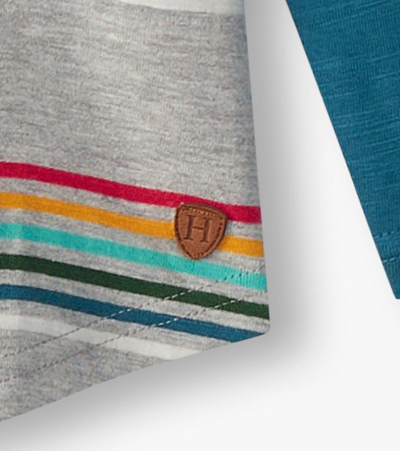 Boys Boys Retro Stripes Long Sleeve Raglan T-Shirt | Hatley Tops
