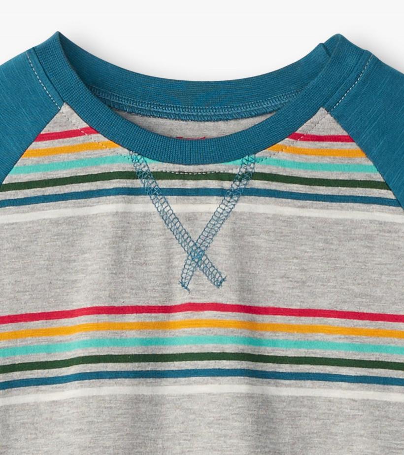 Boys Boys Retro Stripes Long Sleeve Raglan T-Shirt | Hatley Tops