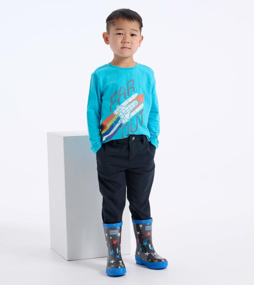 Boys Boys Rocketship Long Sleeve T-Shirt | Hatley Tops