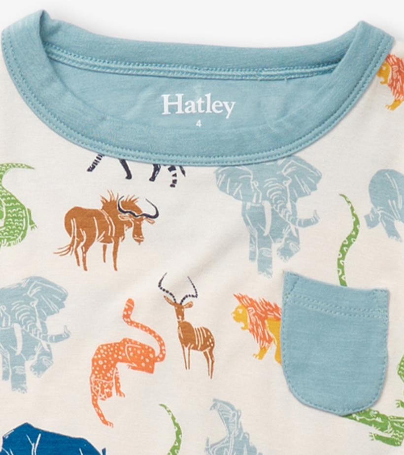 Boys Boys Scratchy Safari Bamboo Short Pajama Set | Hatley Sleepwear