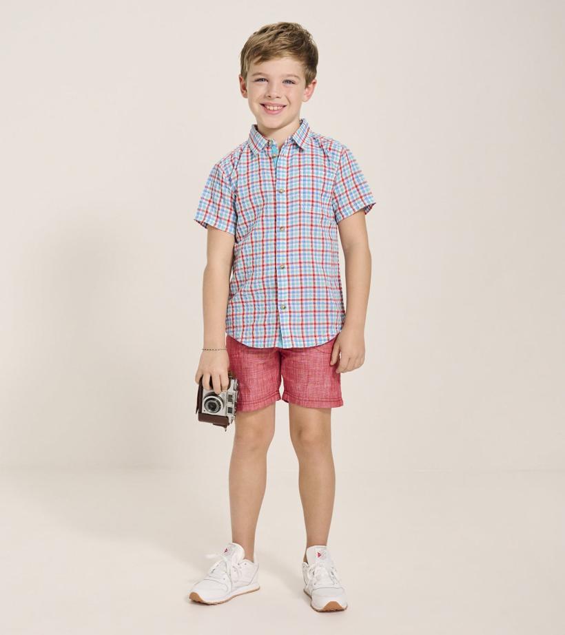Boys Boys Scuba Check Button Down Shirt | Hatley Tops