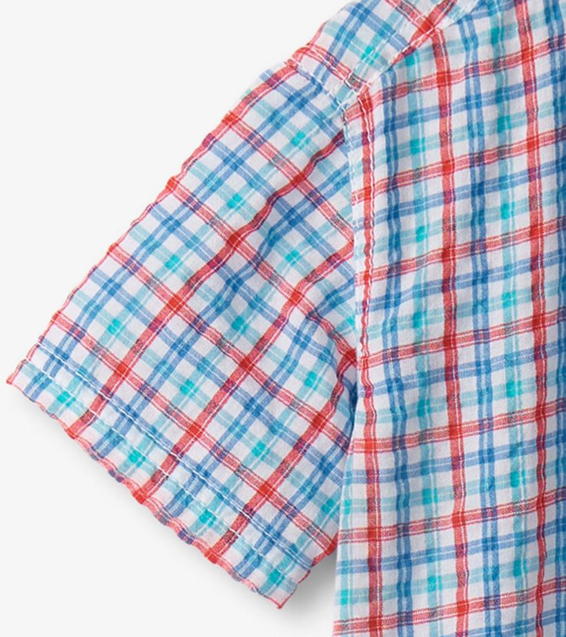 Boys Boys Scuba Check Button Down Shirt | Hatley Tops