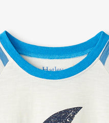 Boys Boys Shark Fin Waves Raglan T-Shirt | Hatley Tops