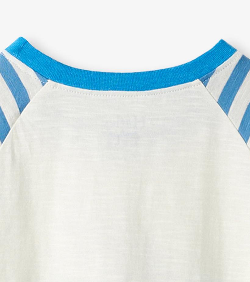 Boys Boys Shark Fin Waves Raglan T-Shirt | Hatley Tops