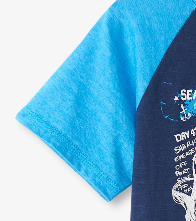 Boys Boys Sharks Raglan T-Shirt | Hatley Tops