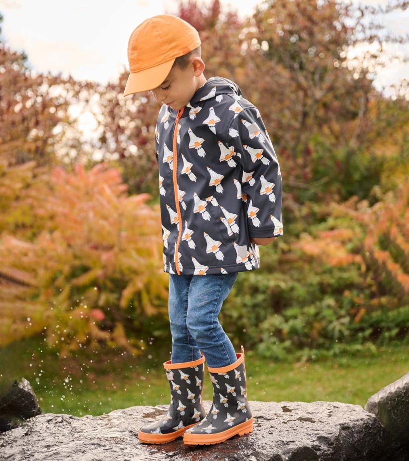 Boys Boys Space Shuttles Colour Changing Zip-Up Rain Jacket | Hatley Rainwear