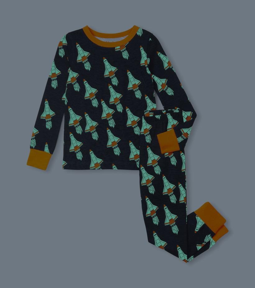 Boys Boys Space Shuttles Pajama Set | Hatley Sleepwear