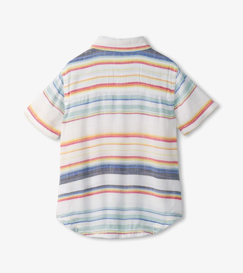 Boys Boys Summer Stripe Short Sleeve Button Down | Hatley Tops