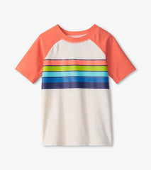 Boys Boys Surfer Stripes Short Sleeve Rashguard | Hatley Swimwear