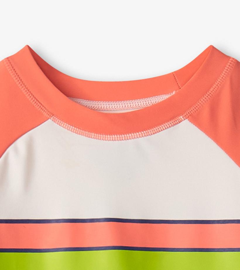 Boys Boys Surfer Stripes Short Sleeve Rashguard | Hatley Swimwear