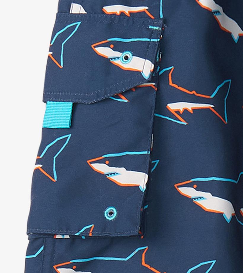 Boys Boys Swimming Sharks Board Shorts | Hatley Swimwear