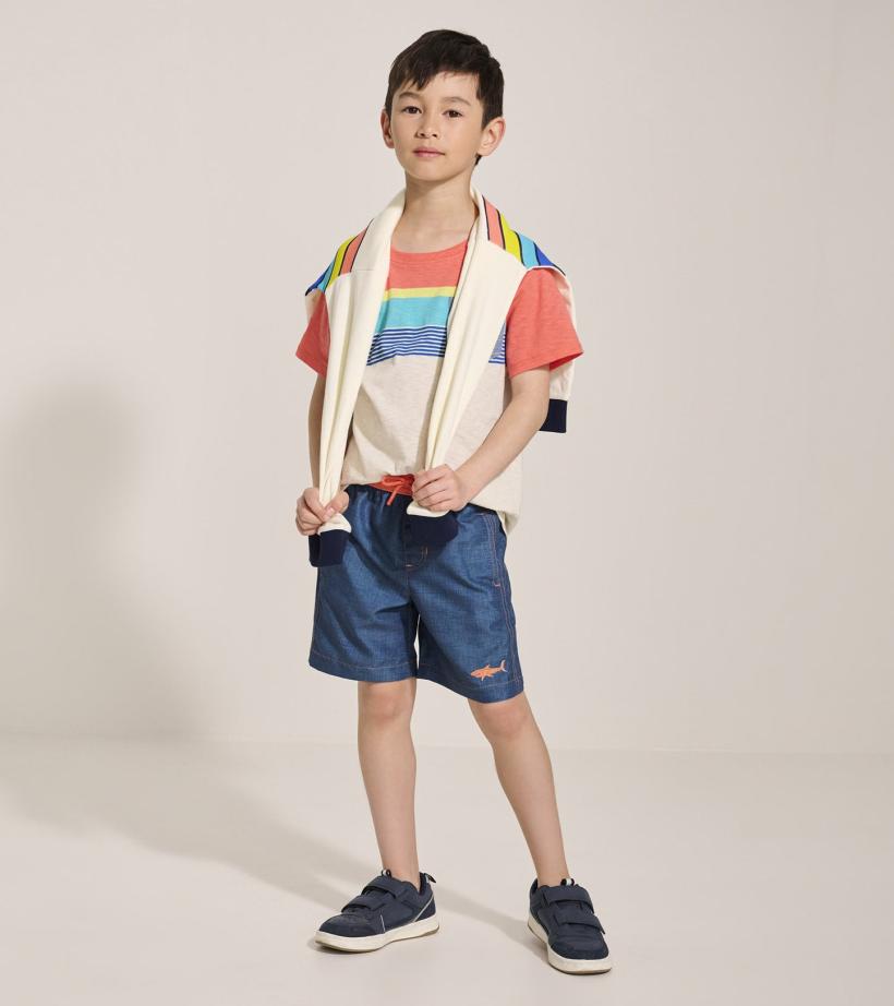 Boys Boys Textured Shark Swim Trunks | Hatley Swimwear