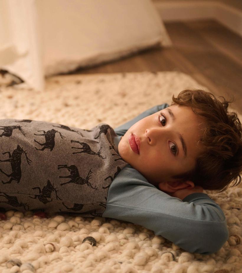 Boys Magestic Elks Raglan Organic Cotton Pajama Set | Hatley Sleepwear