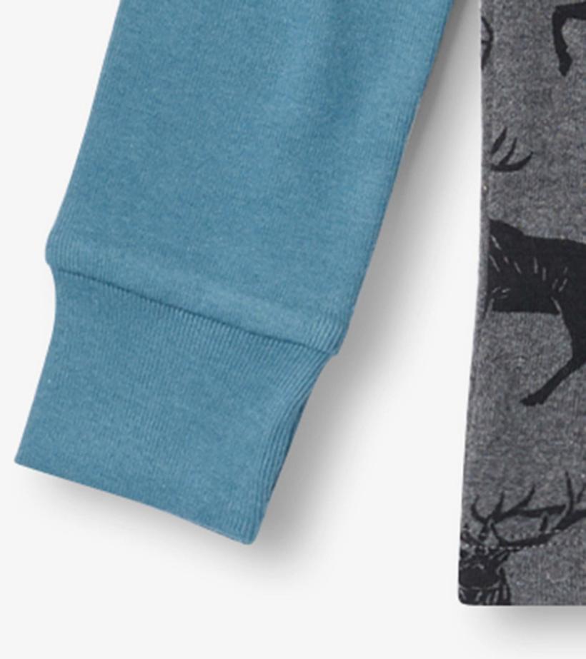 Boys Magestic Elks Raglan Organic Cotton Pajama Set | Hatley Sleepwear