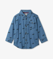 Boys Mini Elk Button Down Shirt | Hatley Tops