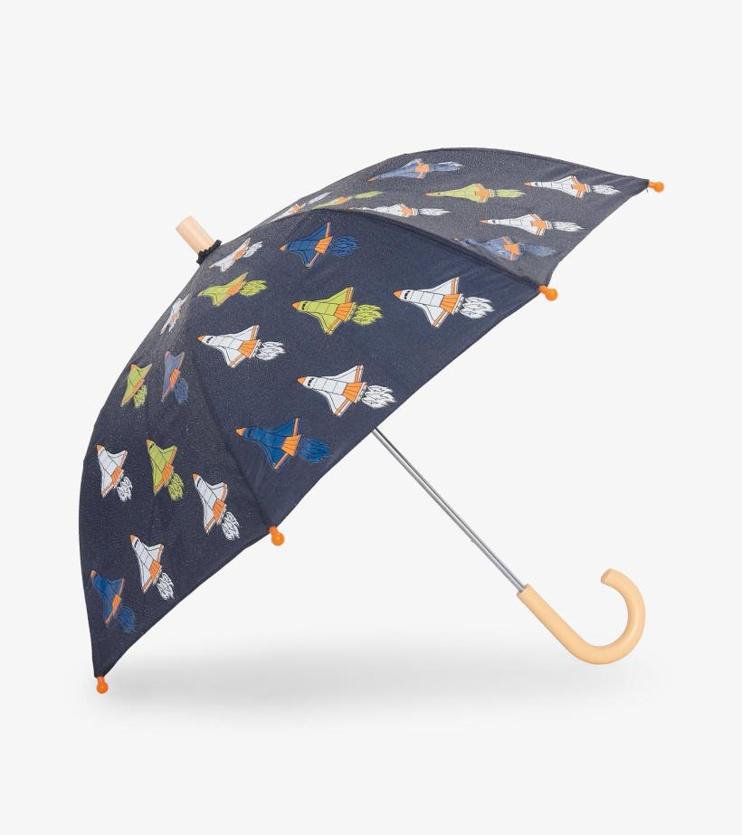 Boys Space Shuttles Colour Changing Umbrella | Hatley Rainwear