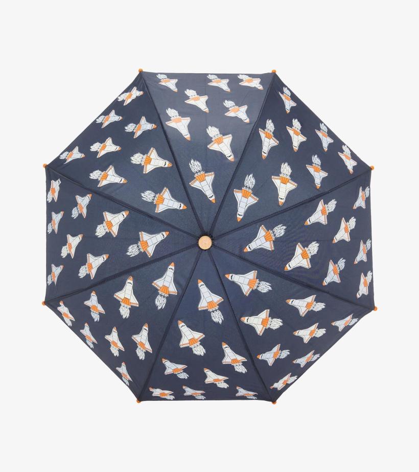 Boys Space Shuttles Colour Changing Umbrella | Hatley Rainwear