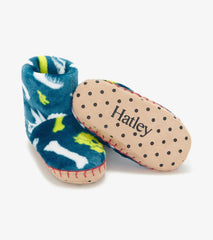 Boys/Baby &amp; Toddler Baby Boys Dino Fossils Fleece Slippers | Hatley Sleepwear