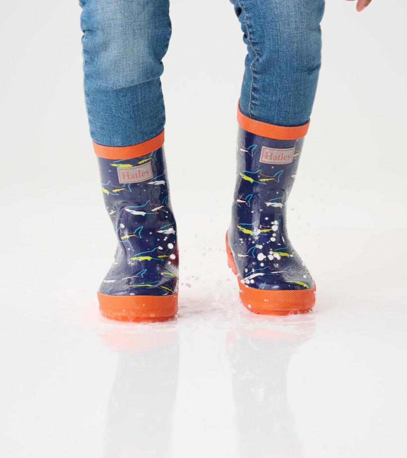 Boys/Baby &amp; Toddler Boys Shark Shiny Rain Boots | Hatley Rainwear