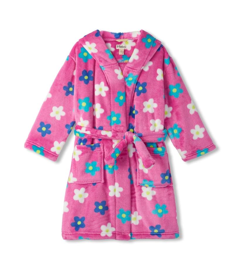 Girls Baby Girls Daisies Fleece Robe | Hatley Sleepwear