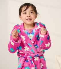 Girls Baby Girls Daisies Fleece Robe | Hatley Sleepwear