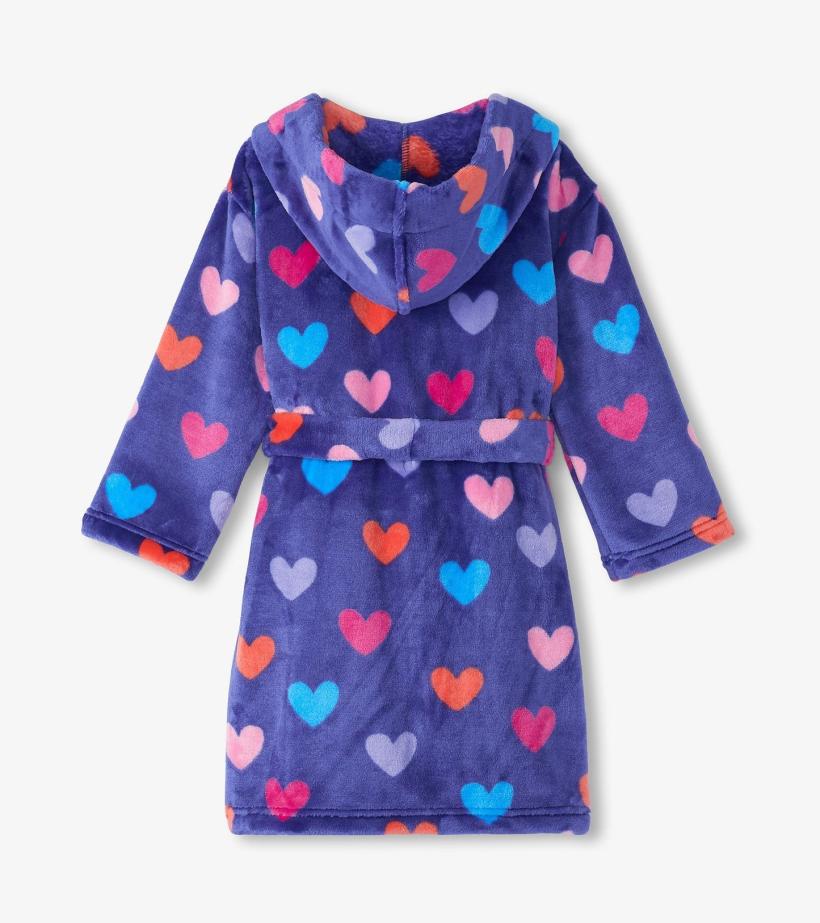 Girls Baby Girls Hearts Fleece Robe | Hatley Sleepwear