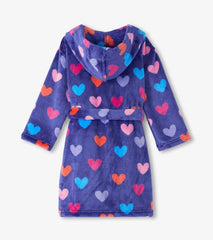 Girls Baby Girls Hearts Fleece Robe | Hatley Sleepwear