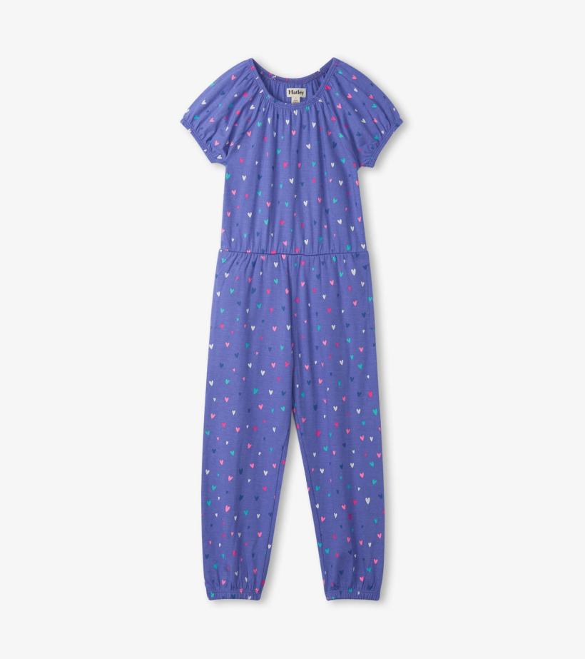 Girls Confetti Hearts Jumpsuit | Hatley Rompers