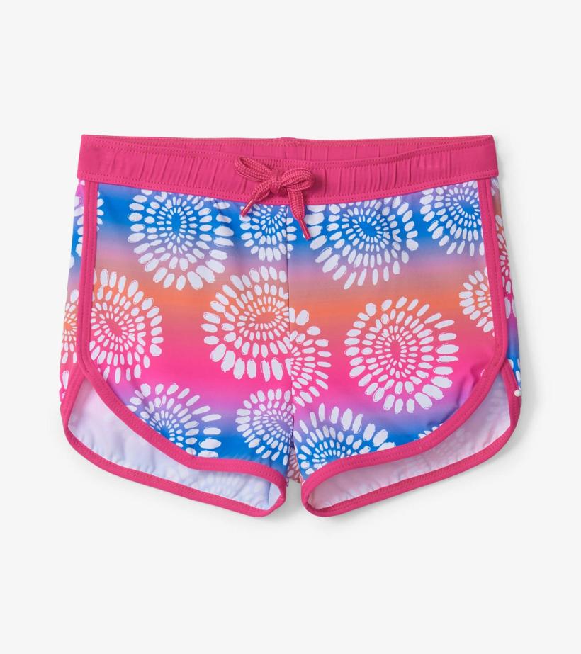 Girls Eyelash Mandala Swim Shorts | Hatley Swimwear