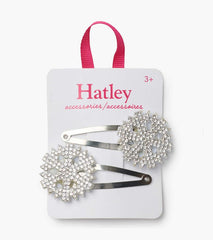 Girls Festive Snowflakes Snap Clips | Hatley Accessories