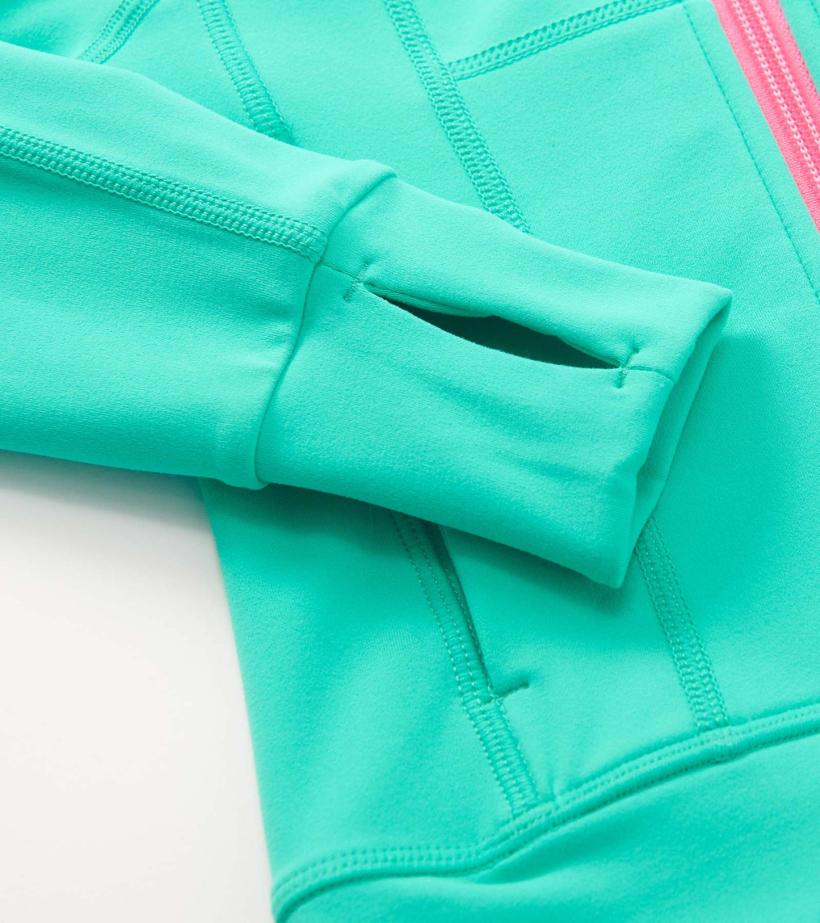 Girls Girls Aqua Green Active Jacket | Hatley Sweaters