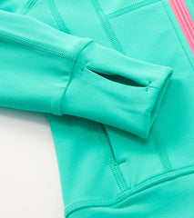 Girls Girls Aqua Green Active Jacket | Hatley Sweaters