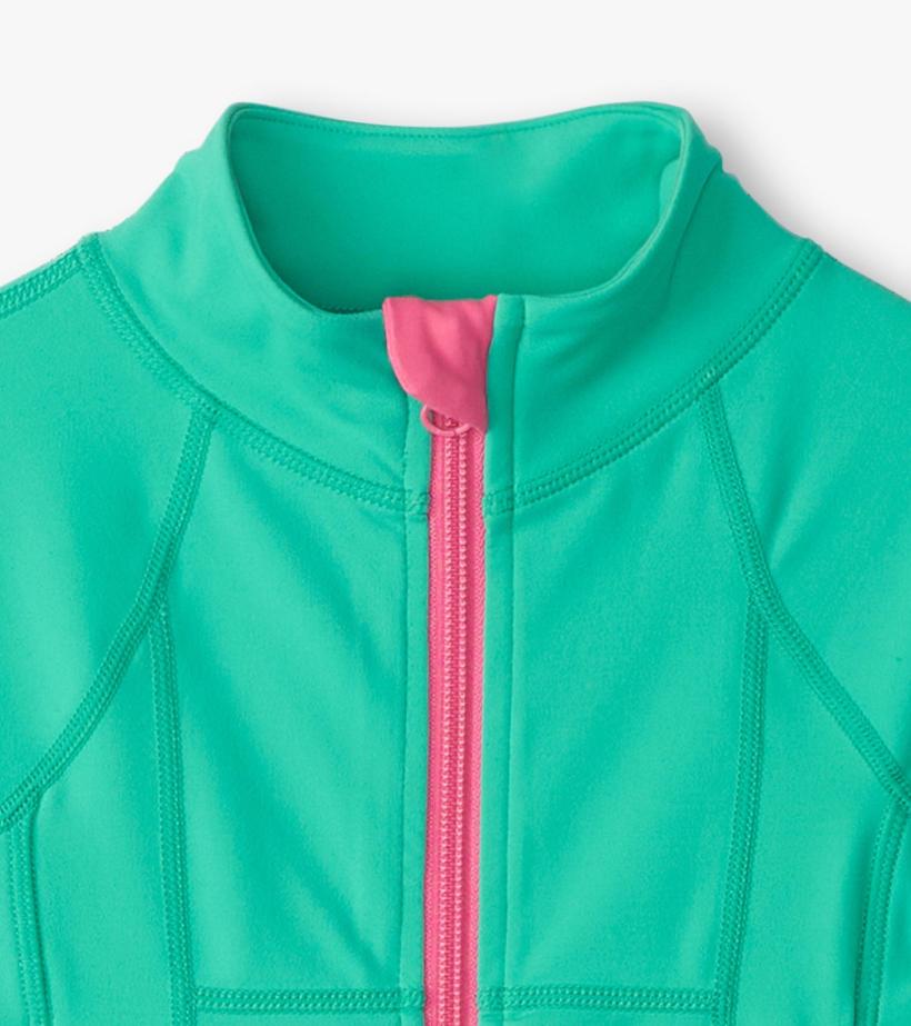 Girls Girls Aqua Green Active Jacket | Hatley Sweaters