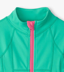 Girls Girls Aqua Green Active Jacket | Hatley Sweaters