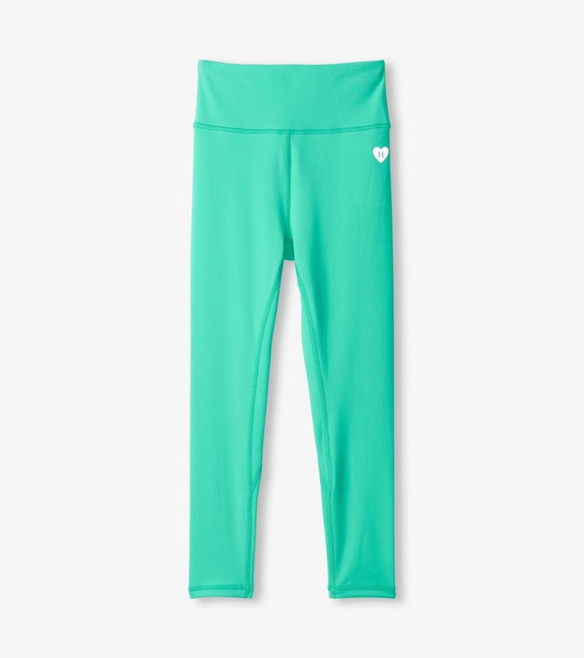Girls Girls Aqua Green Active Leggings | Hatley Bottoms