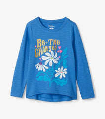 Girls Girls Be The Change Long Sleeve T-Shirt | Hatley Tops