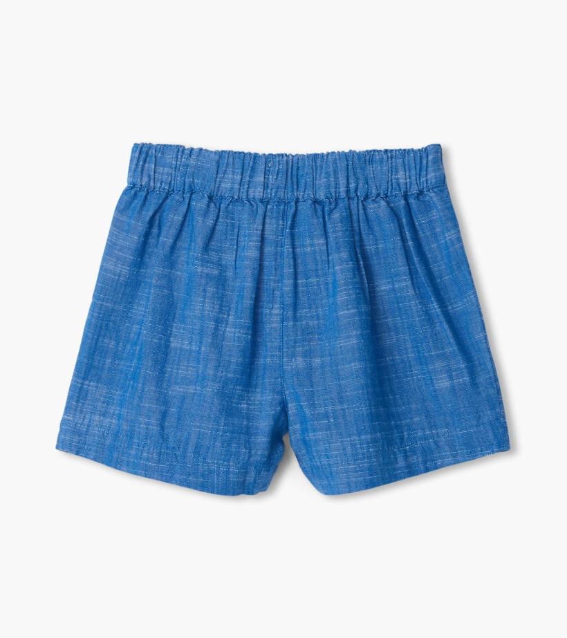 Girls Girls Belted Chambray Paper Bag Shorts | Hatley Bottoms