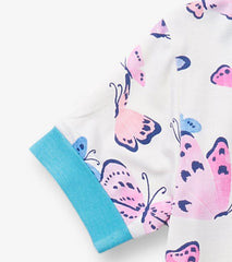 Girls Girls Big Butterflies Bamboo Short Pajama Set | Hatley Sleepwear