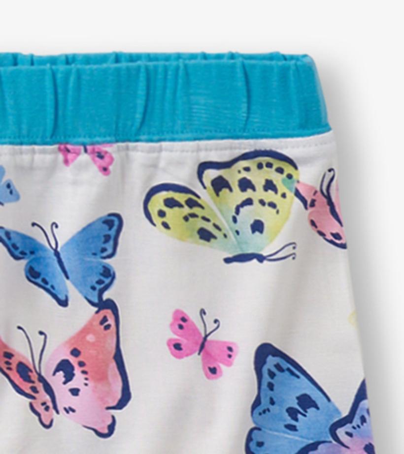 Girls Girls Big Butterflies Bamboo Short Pajama Set | Hatley Sleepwear