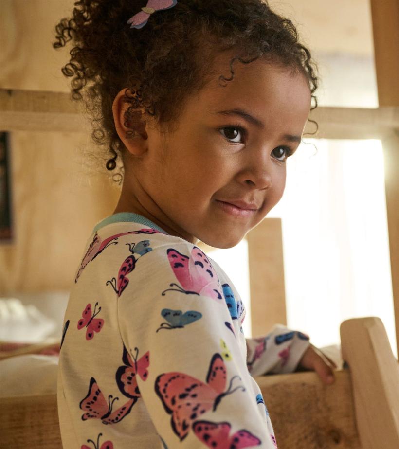 Girls Girls Big Butterflies Long Sleeve Nightgown | Hatley Sleepwear