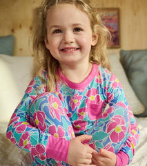 Girls Girls Big Poppies Bamboo Pajama Set | Hatley Sleepwear