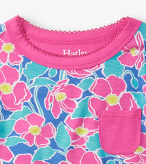Girls Girls Big Poppies Bamboo Pajama Set | Hatley Sleepwear